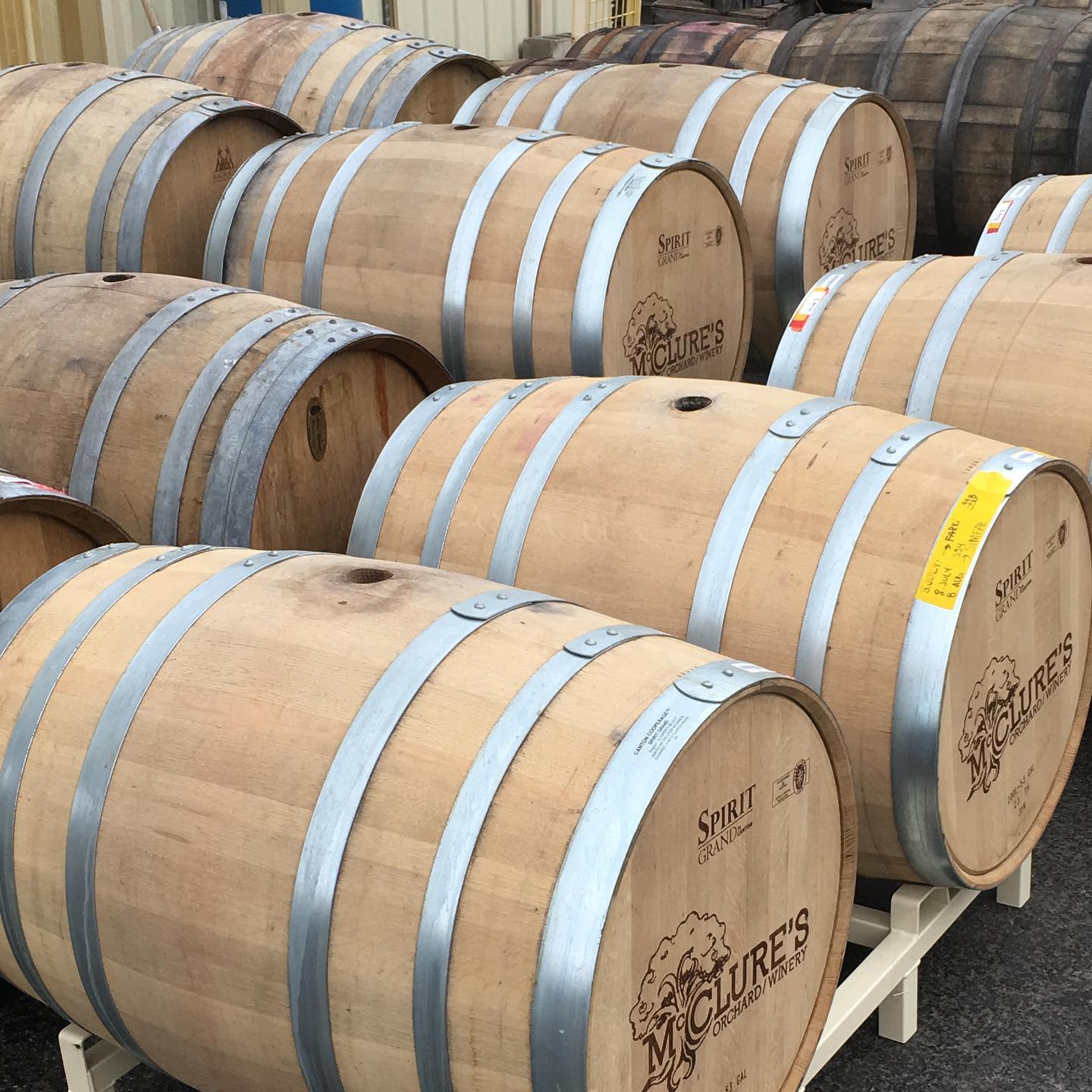 wine barrels